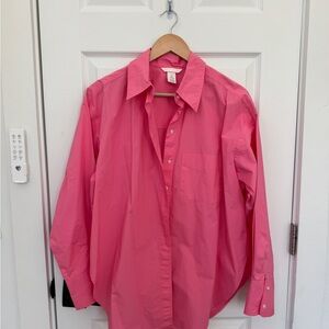 H&M Pink Button-Up Shirt